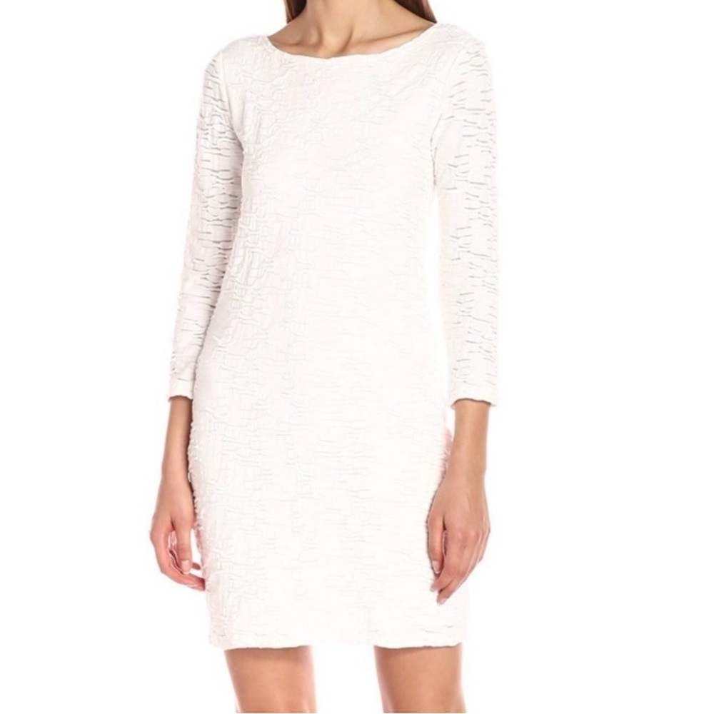 Armani Exchange Textured Long Sleeved Dress XS